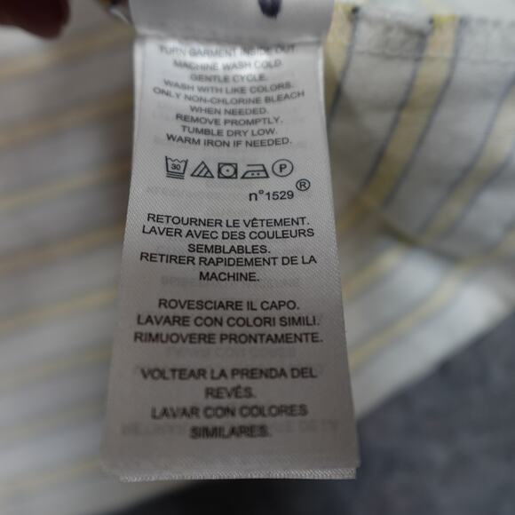 Ralph Lauren Top Womens Large Striped Long Bell Sleeve Gold Button Preppy Boat - Picture 6 of 11